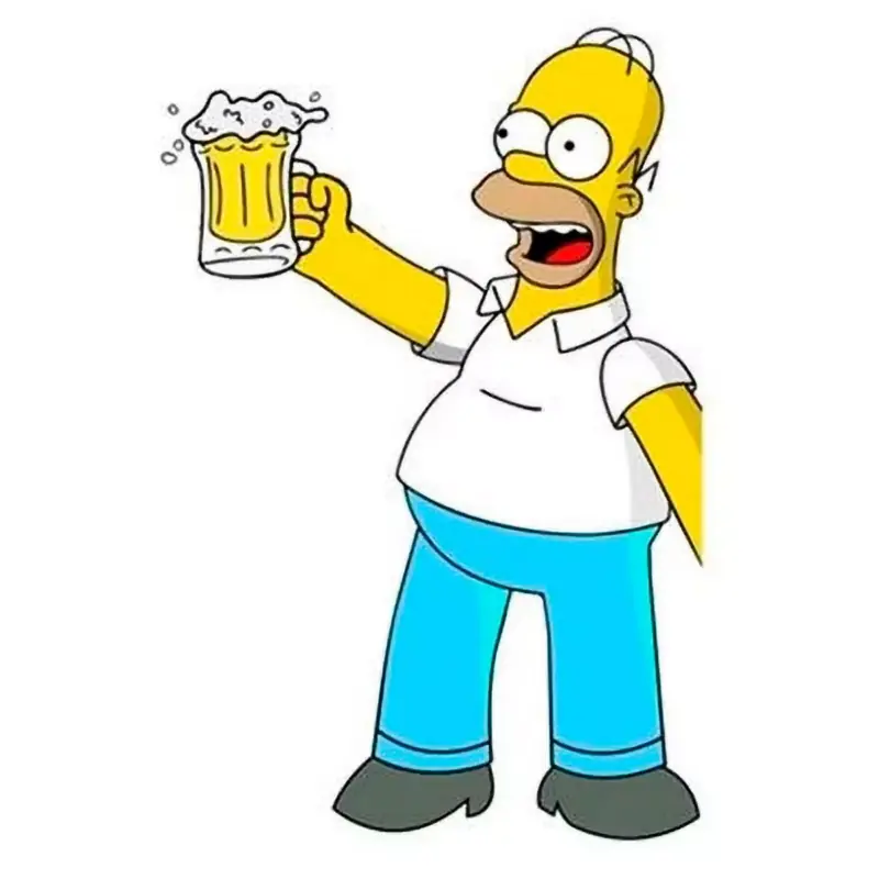 Adesivo Para Geladeira Homer Simpson com cerveja - Image 2