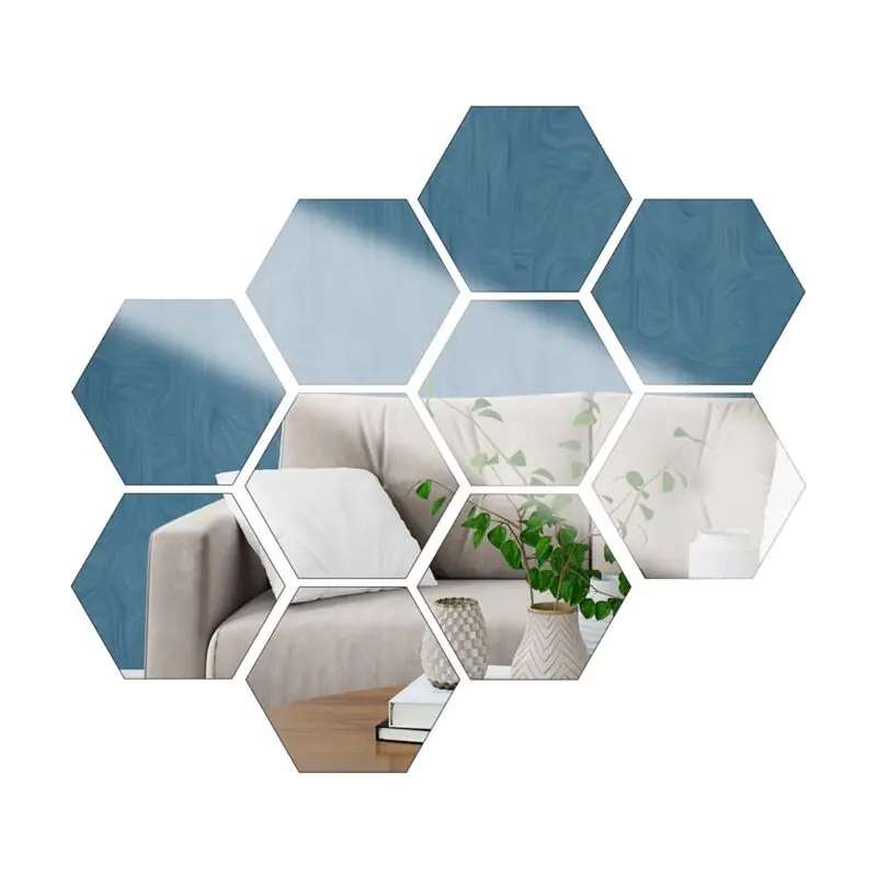 Espelho Decorativo Hexagonos 10 Peças