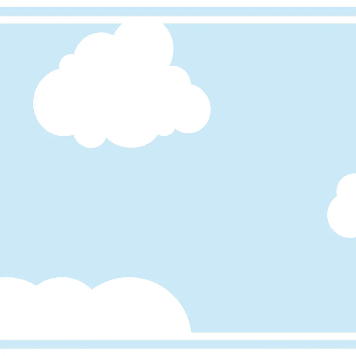 Faixa decorativa Azul infantil com nuvens - Image 2