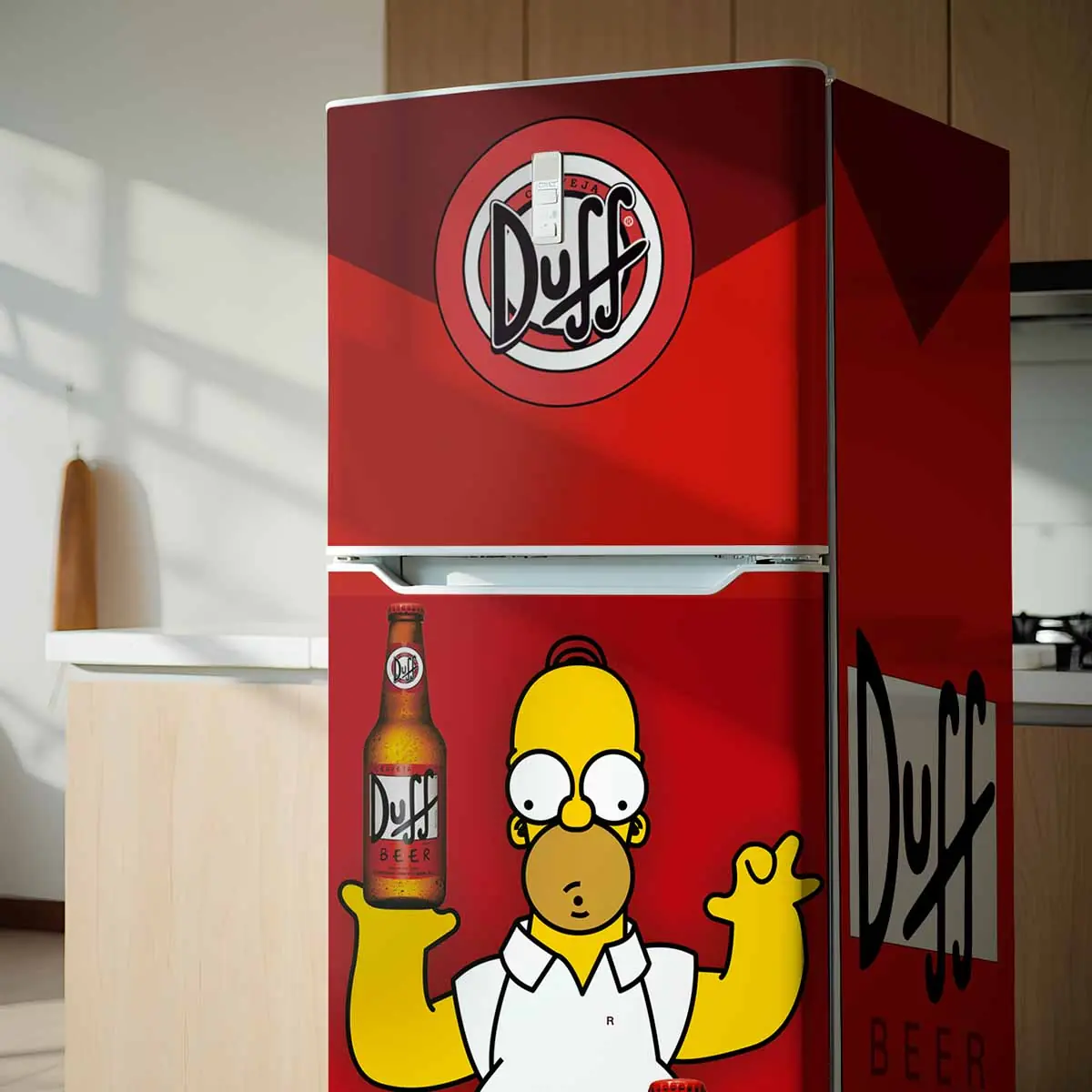 Adesivo para envelopamento de Geladeira Homer simpson duff beer - Image 2