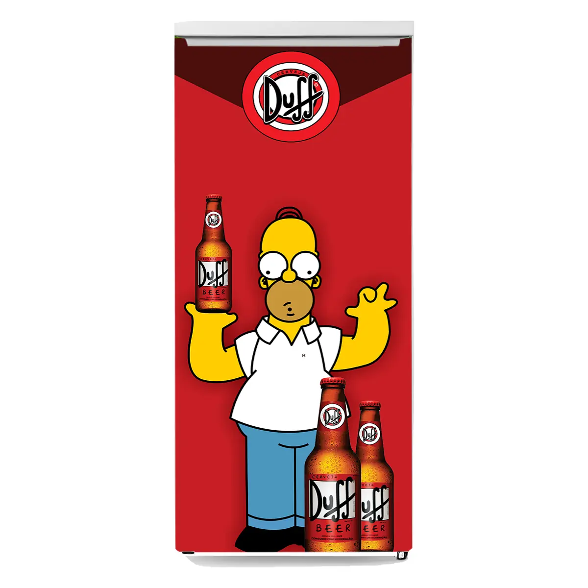 Adesivo para envelopamento de Geladeira Homer simpson duff beer - Image 3