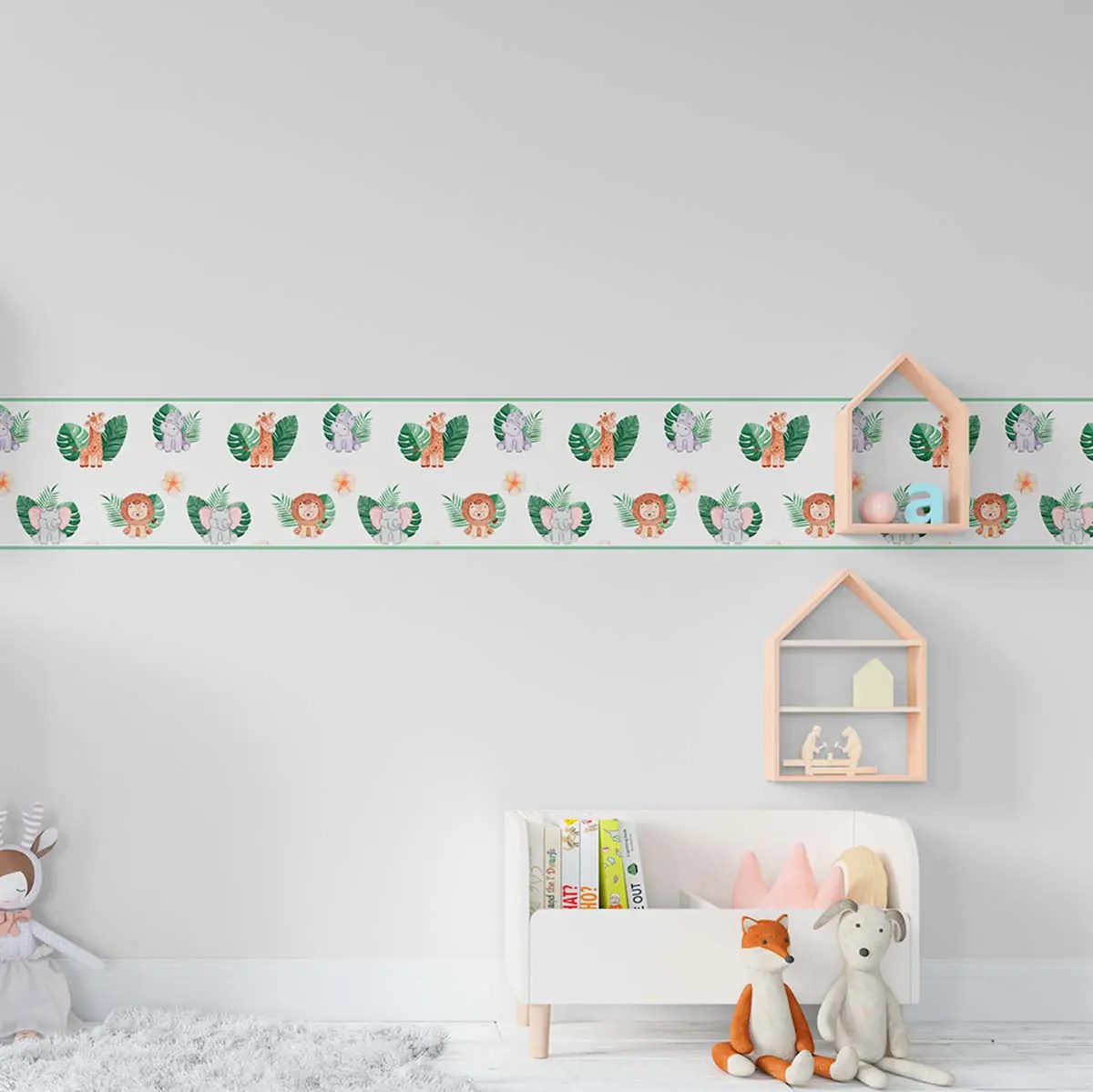 Faixa decorativa Safari com Folhas