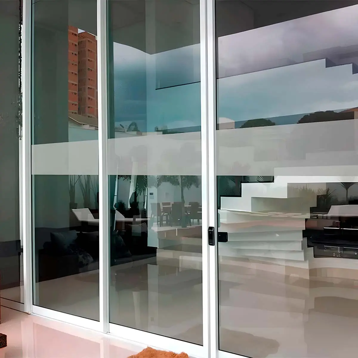 Faixa decorativa adesivo jateado