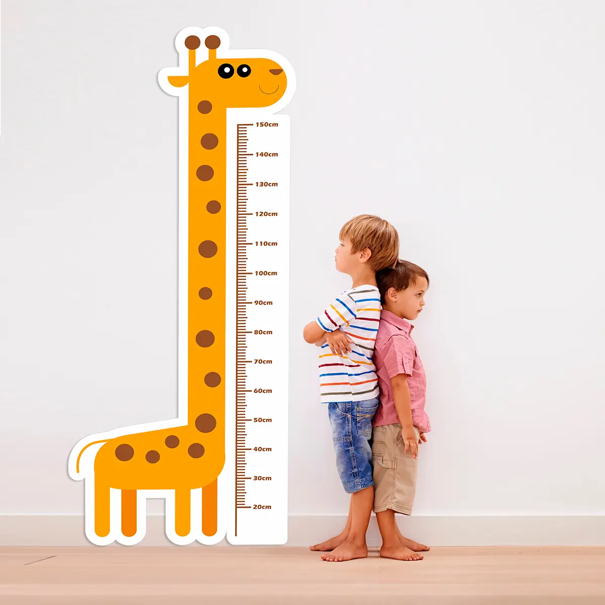 Adesivo de Parede Régua de Crescimento Girafa Infantil