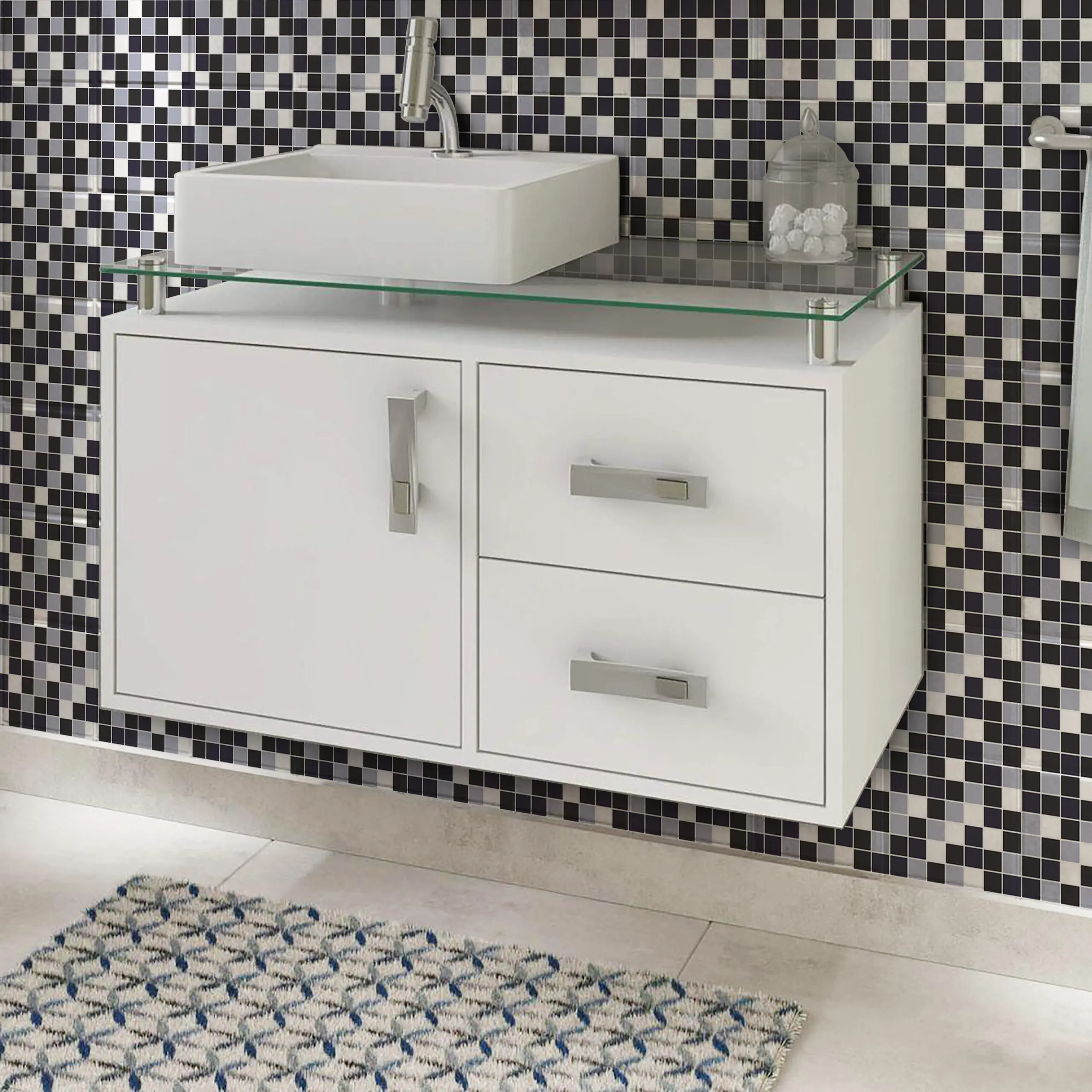 Kit 24 Adesivos Pastilha 15×15cm para Cozinha Lavável -  Preto - Image 5