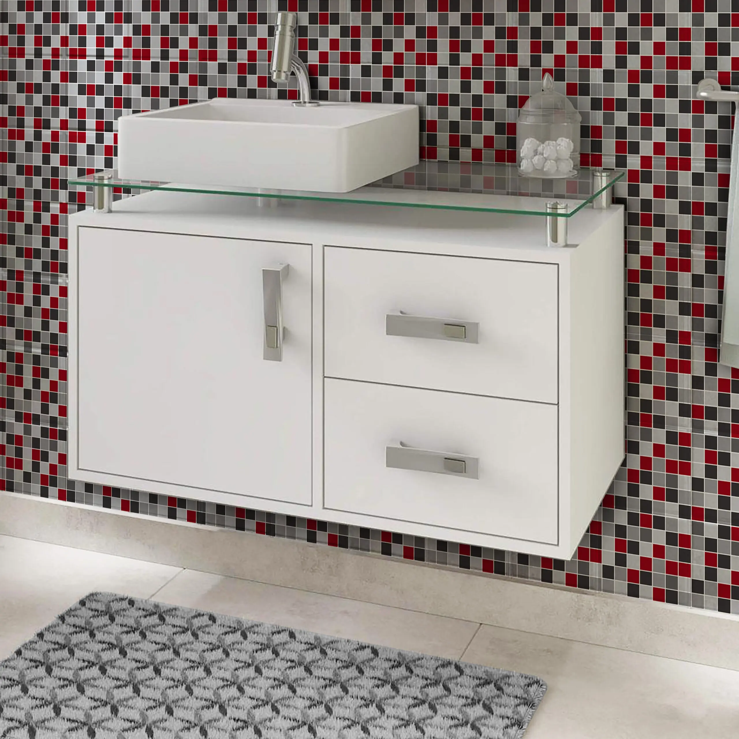 Kit 24 Adesivos Pastilha 15×15cm para Cozinha Lavável - Vermelho - Image 5