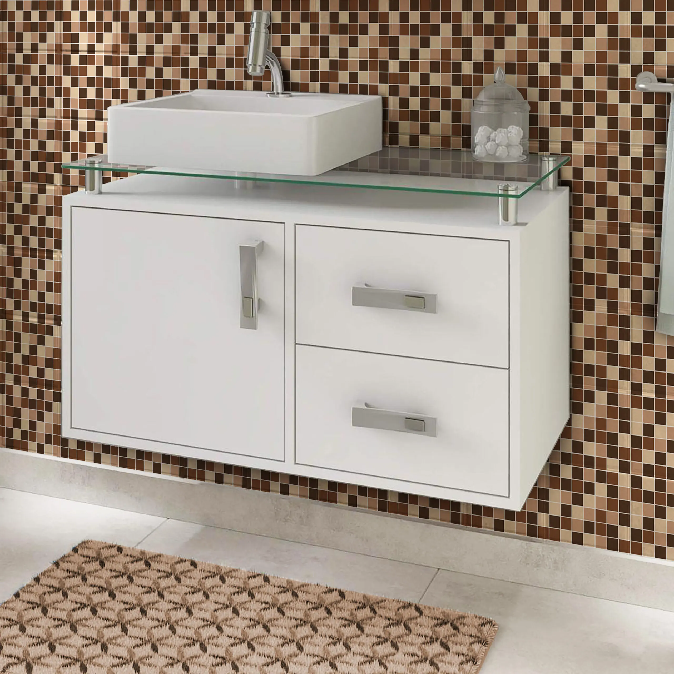 Kit 24 Adesivos Pastilha 15×15cm para Cozinha Lavável -  Tons de Chocolate - Image 5