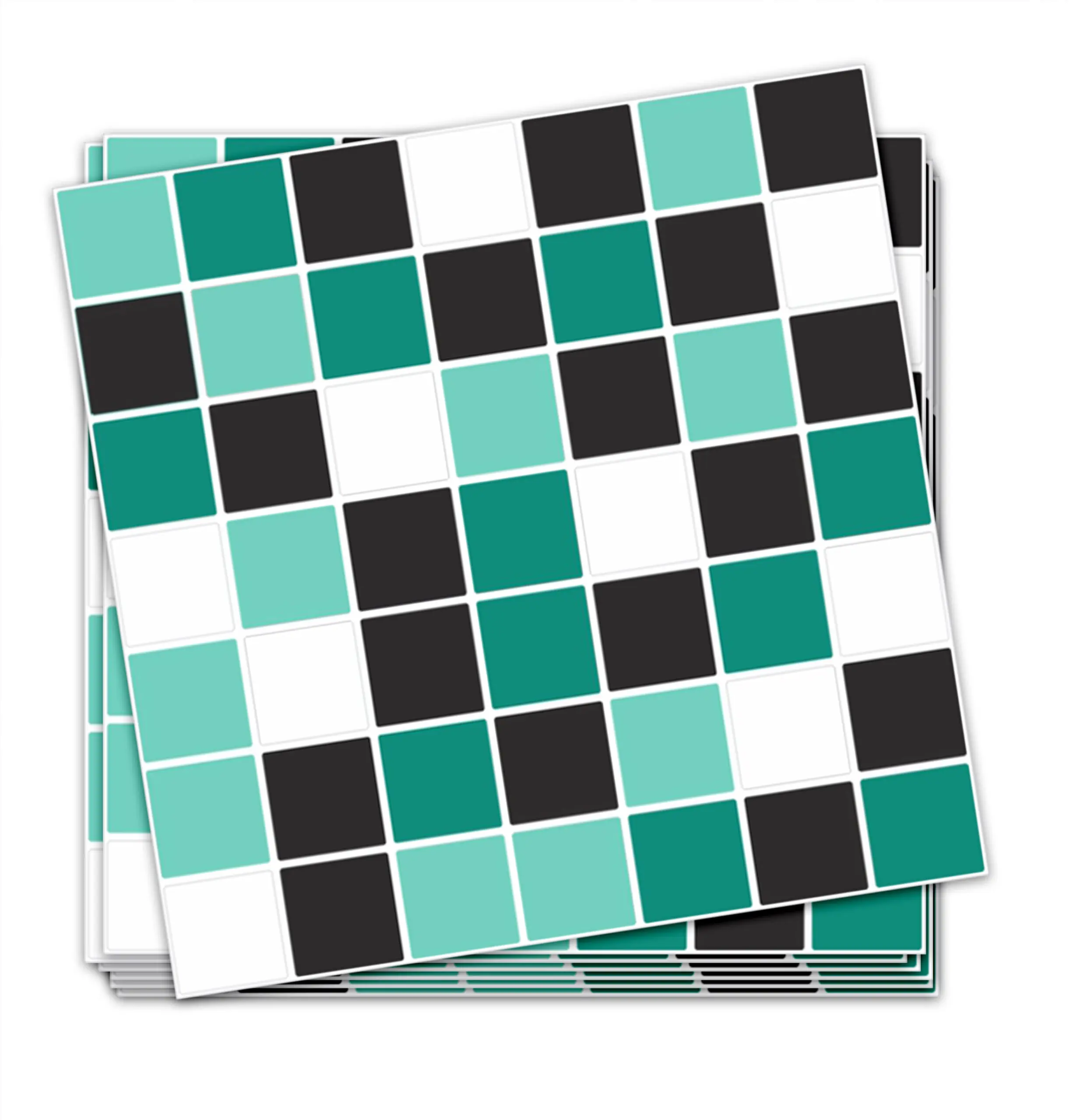 Kit 24 Adesivos Pastilha 15×15cm para Cozinha Lavável -  Turquesa - Image 2