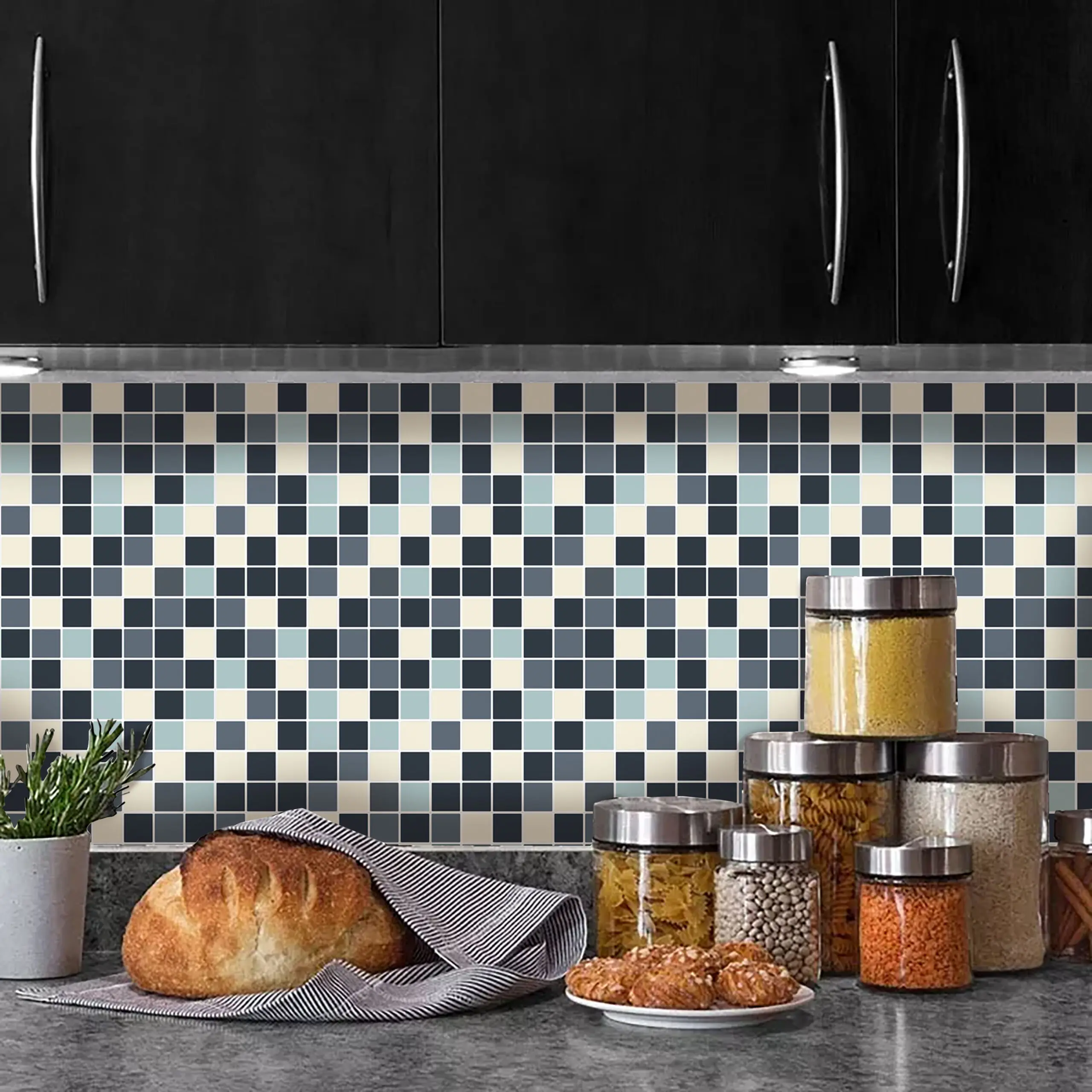 Kit 24 Adesivos Pastilha 15×15cm para Cozinha Lavável - Marítimo