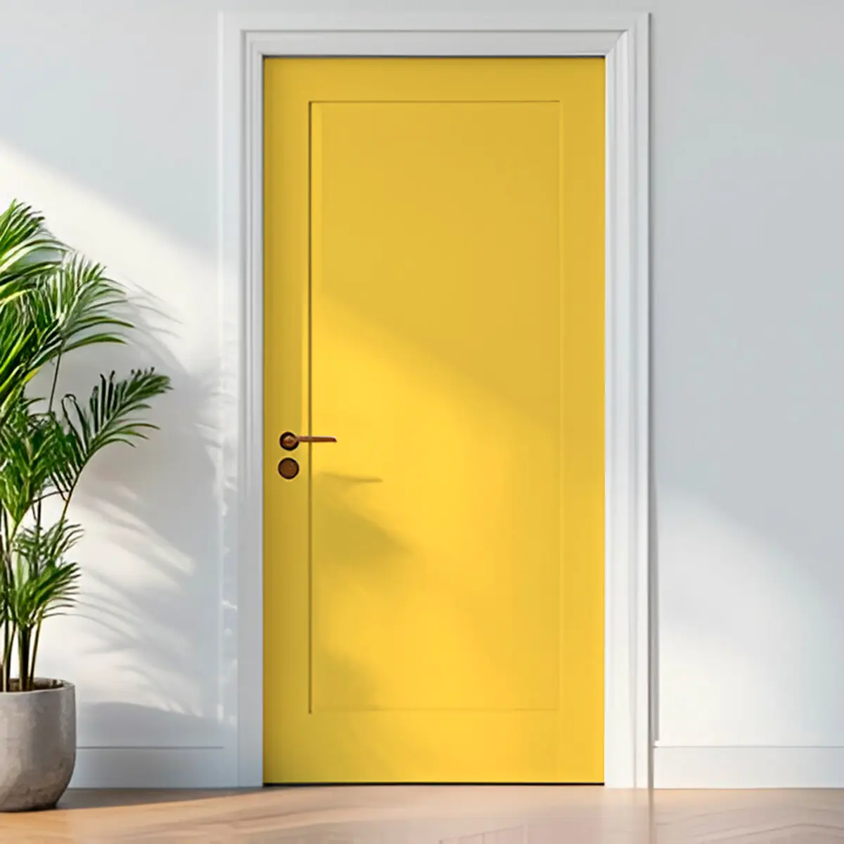 Adesivo para porta Amarelo Mostarda Fosco