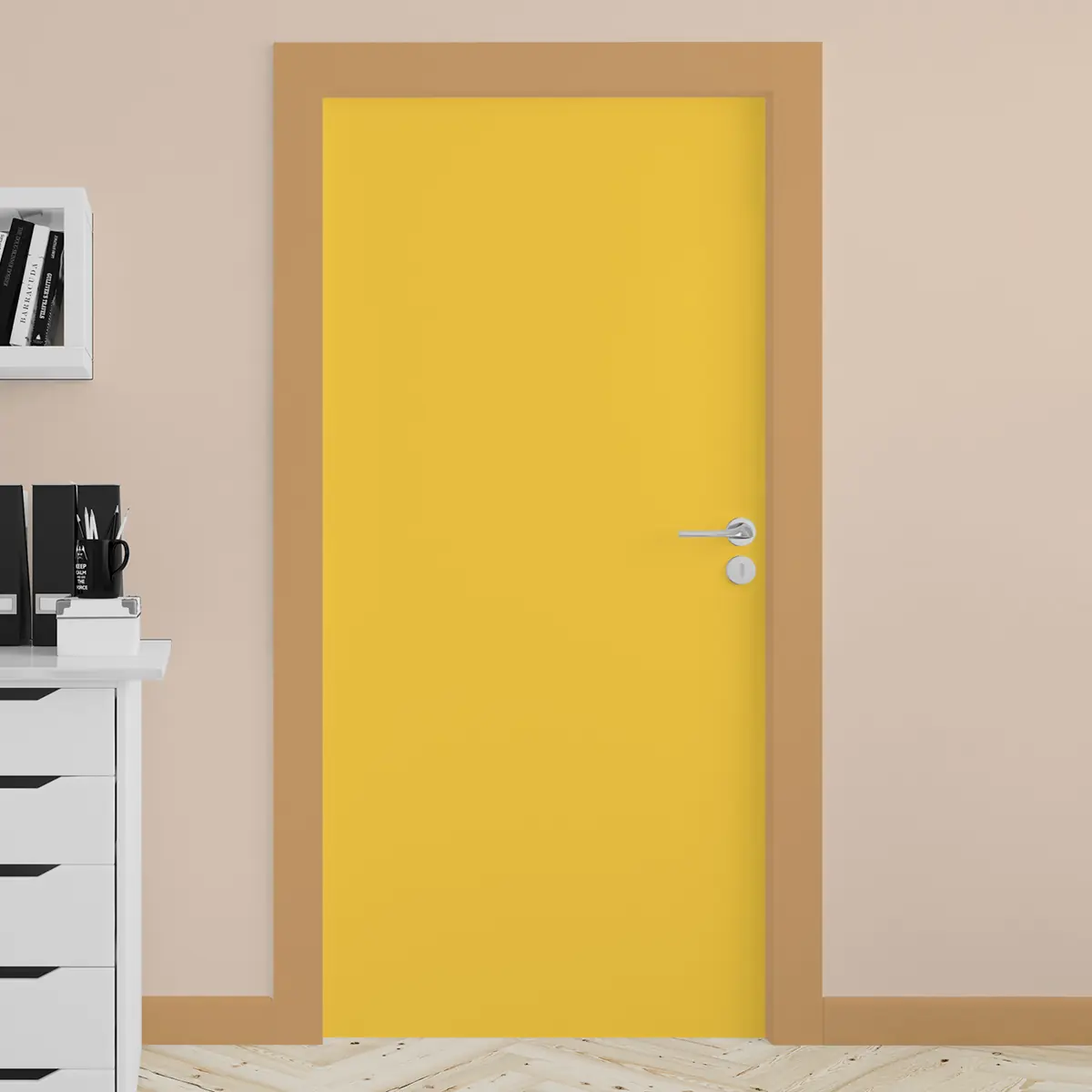 Adesivo para porta Amarelo Mostarda Fosco - Image 4
