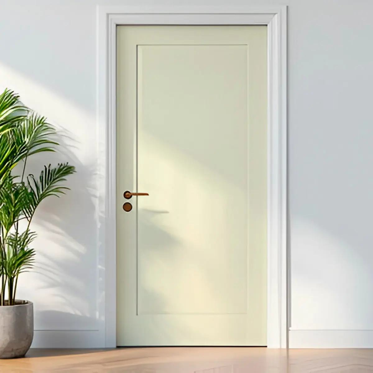 Adesivo para porta Amarelo Areia Fosco