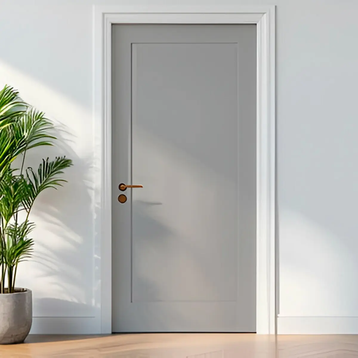 Adesivo para porta Cinza Claro Fosco