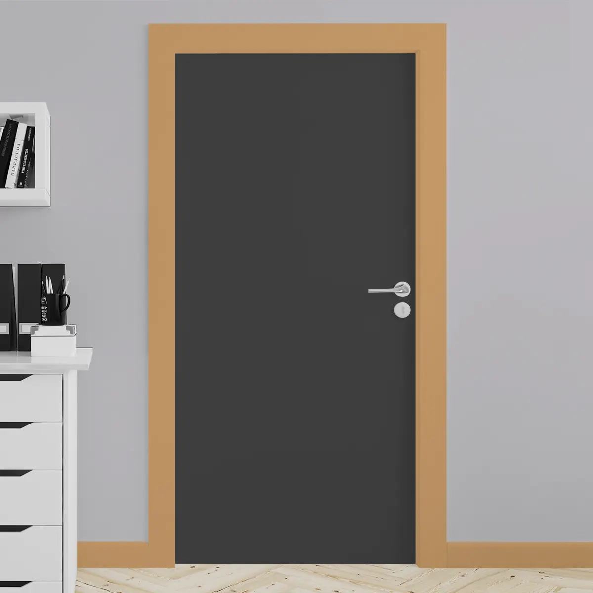 Adesivo para porta Cinza Chumbo Fosco - Image 4