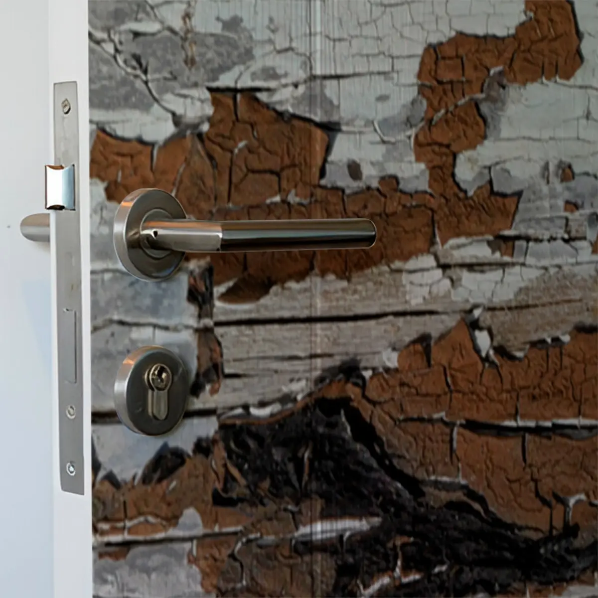 Adesivo para Porta Madeira Textura Desgastada - Image 2