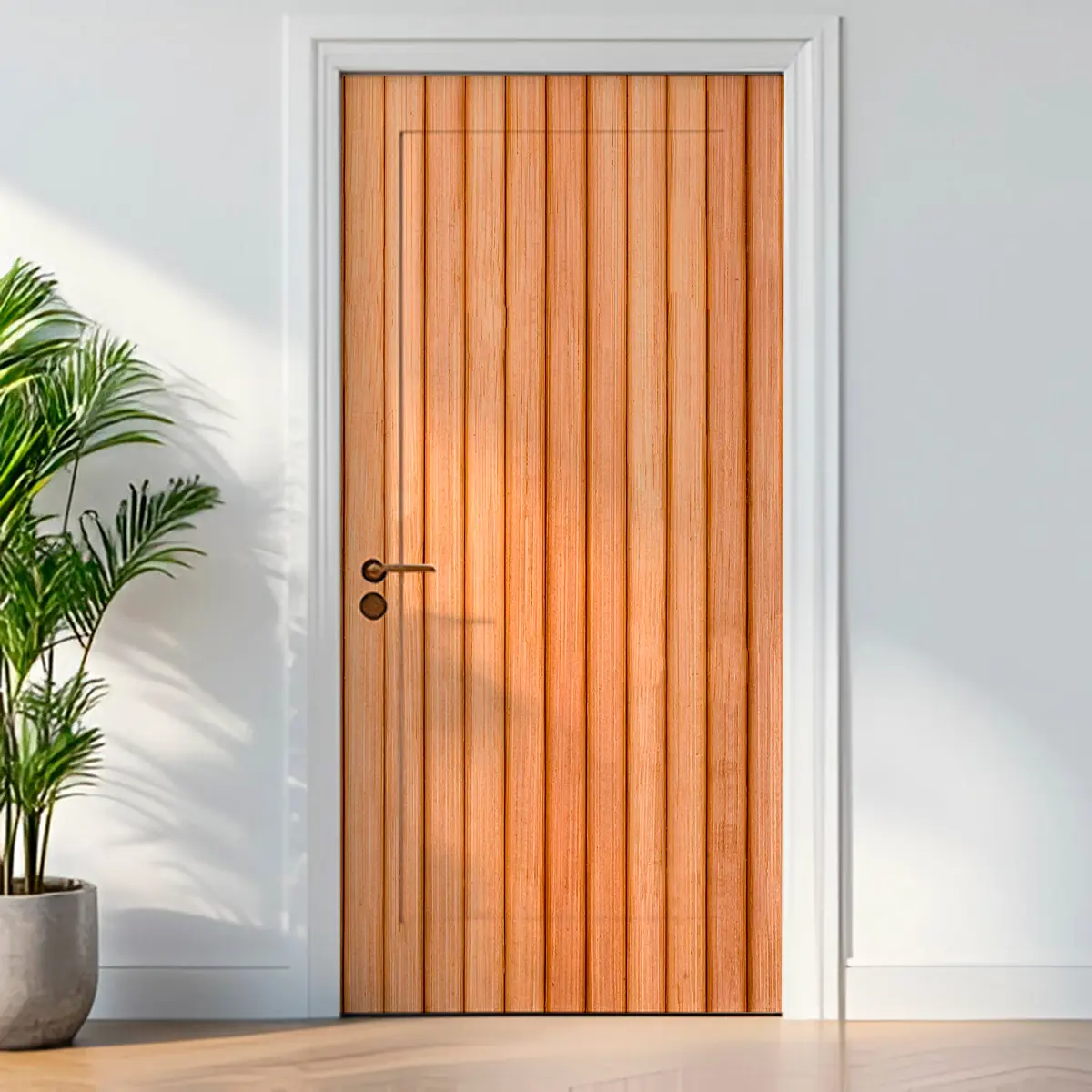 Adesivo para Porta Madeira Ripada 01